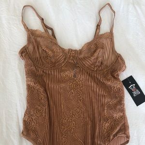 NWT Lace Bodysuit/Teddie